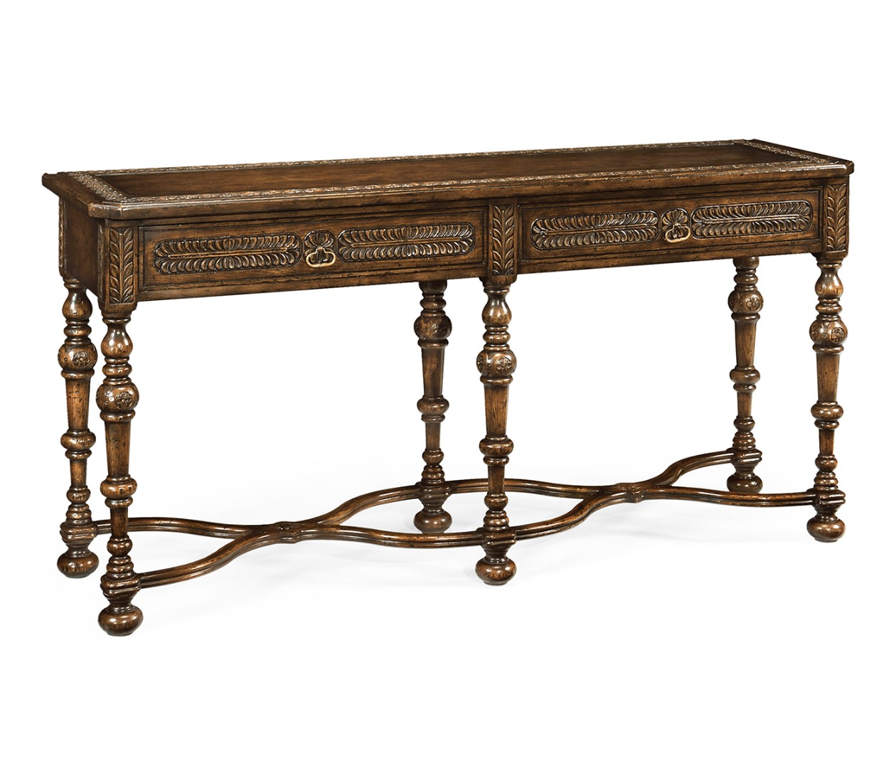 Консоль Chip carved dark oak console