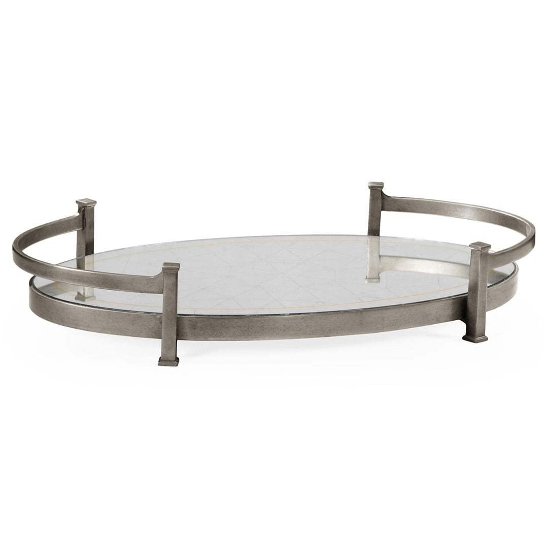 Поднос Églomisé & Silver Iron Oval