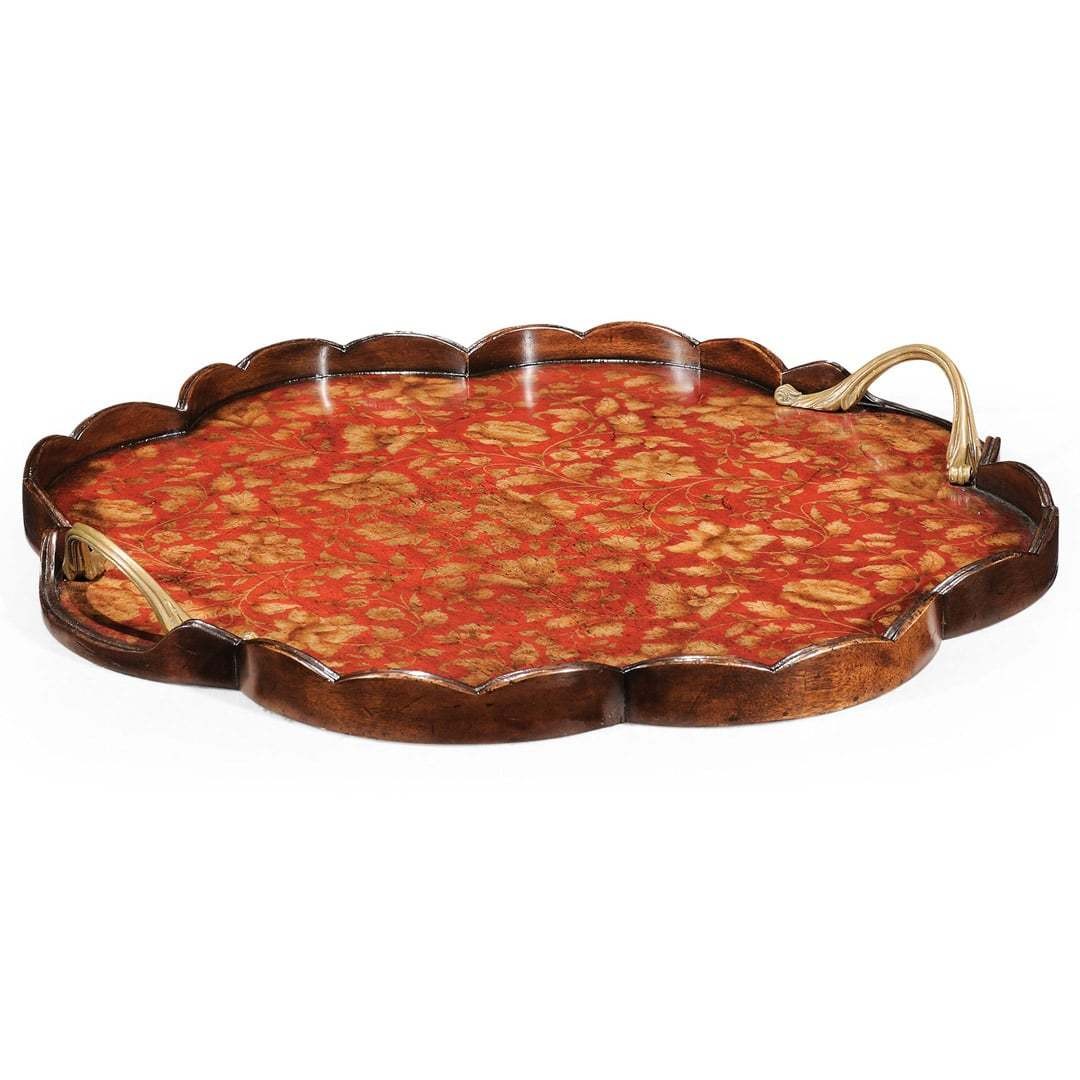 Поднос Scalloped Red Chinoiserie