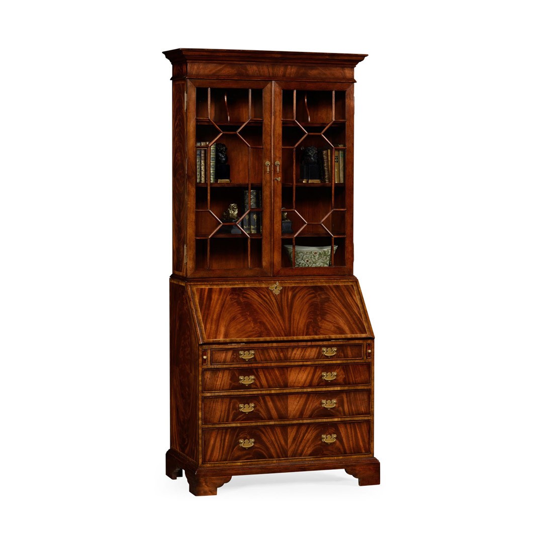 Секретер Georgian Style Mahogany with Glazed Bars