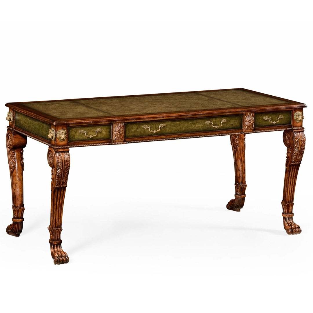 Стол письменный Italian lions paw (Leather & Walnut)
