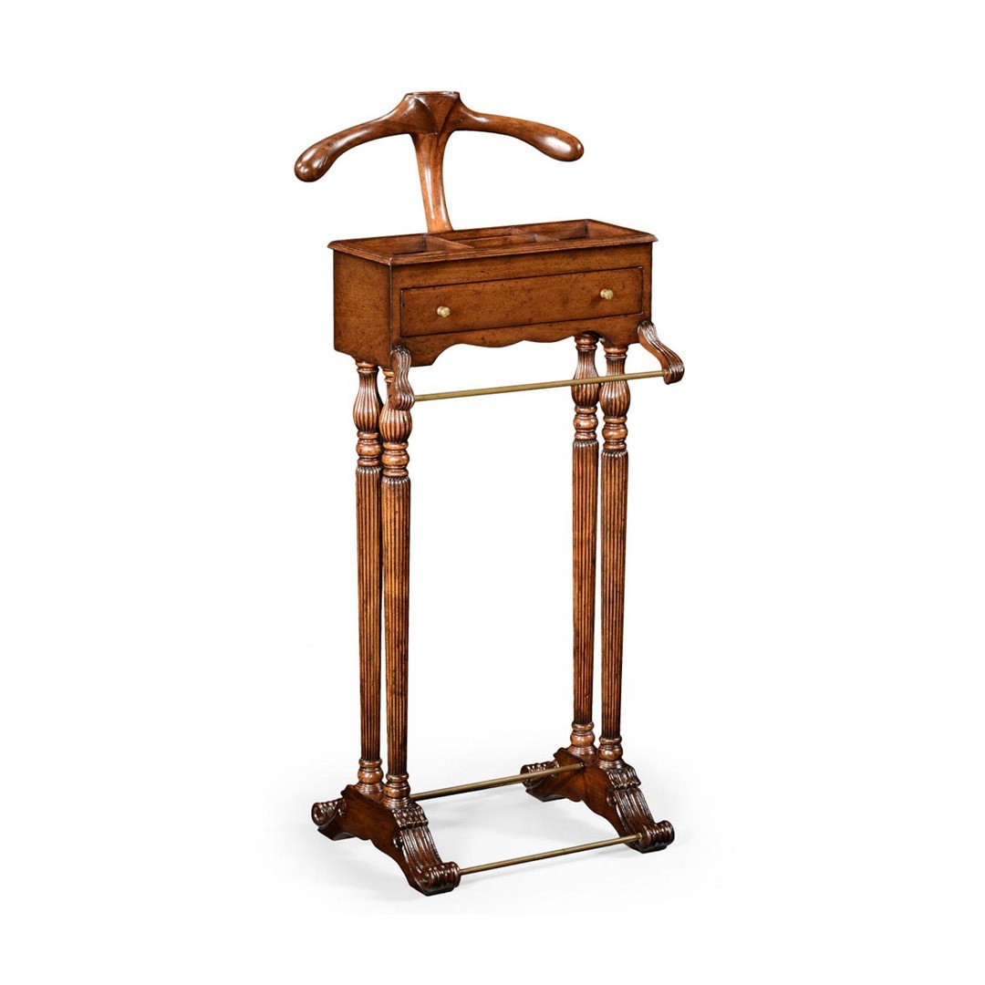 Вешалка Regency Style Walnut Valet Stand with Stud Box