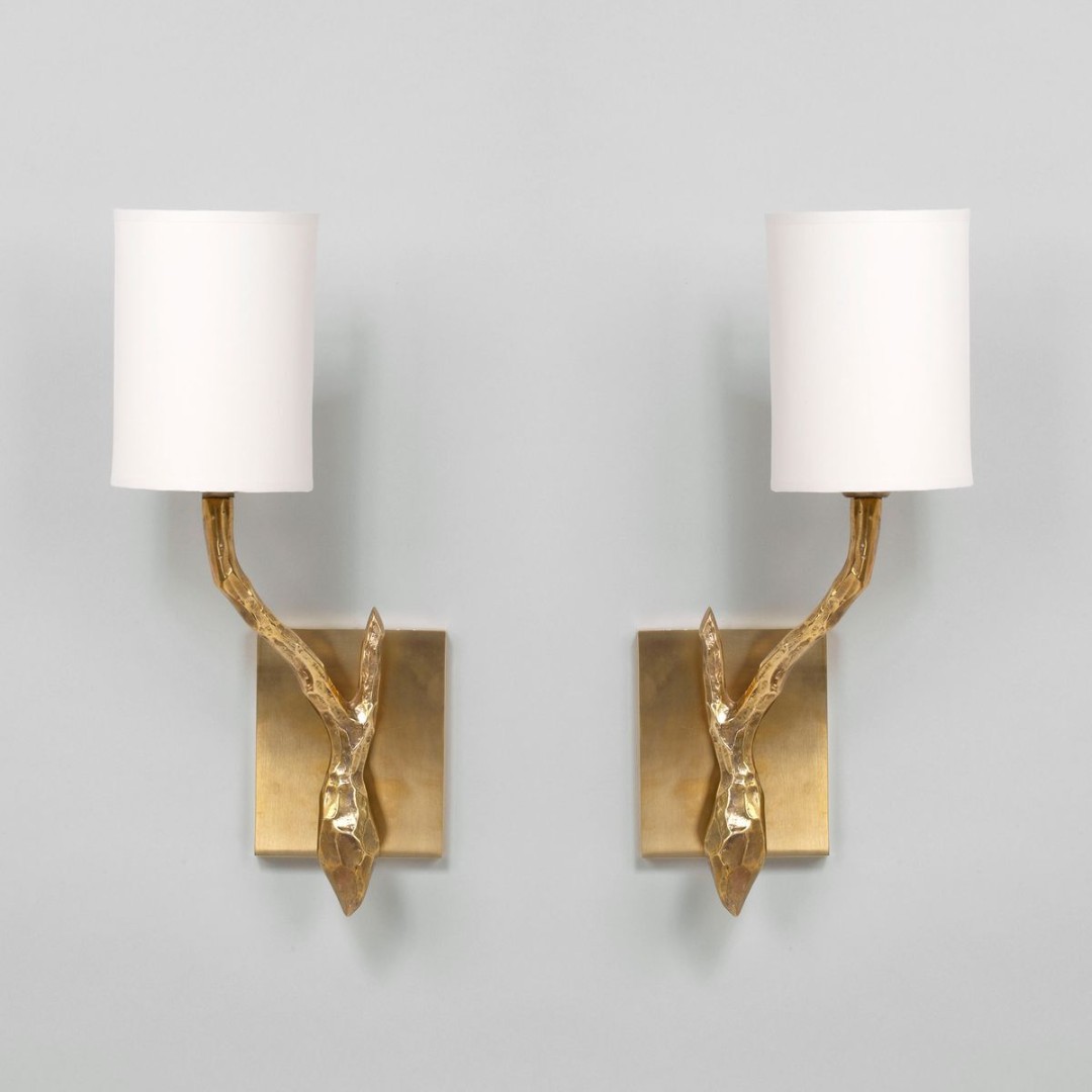 Пара настенных светильников Twig Wall Light - Pair Brass