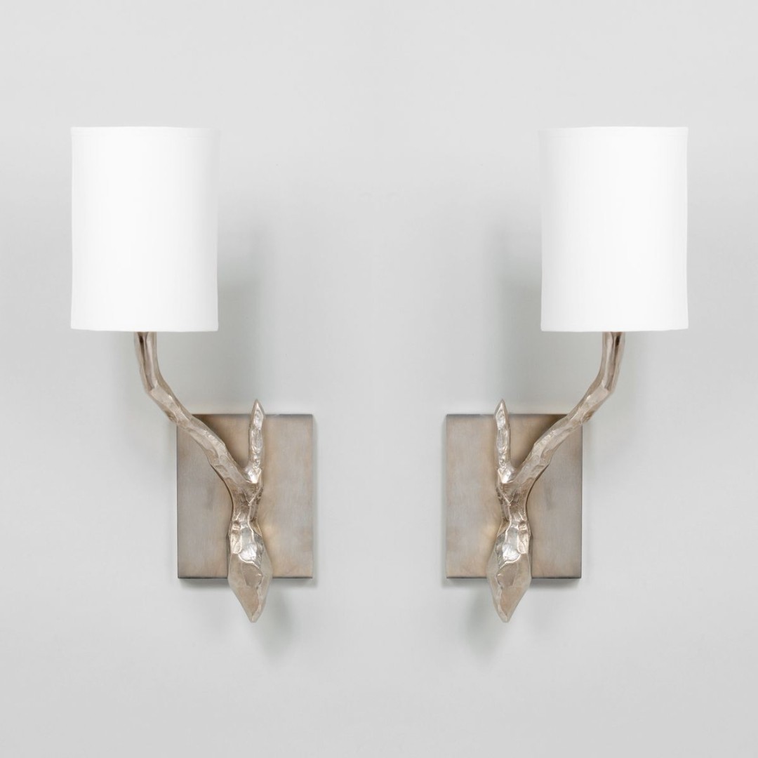 Пара настенных светильников Twig Wall Light - Pair Nickel