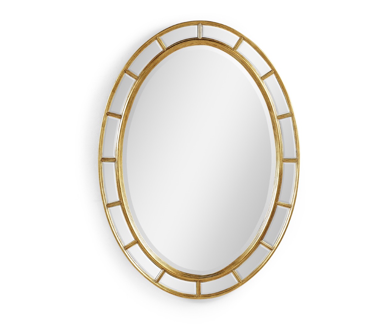 Зеркало Oval panelled gilded mirror