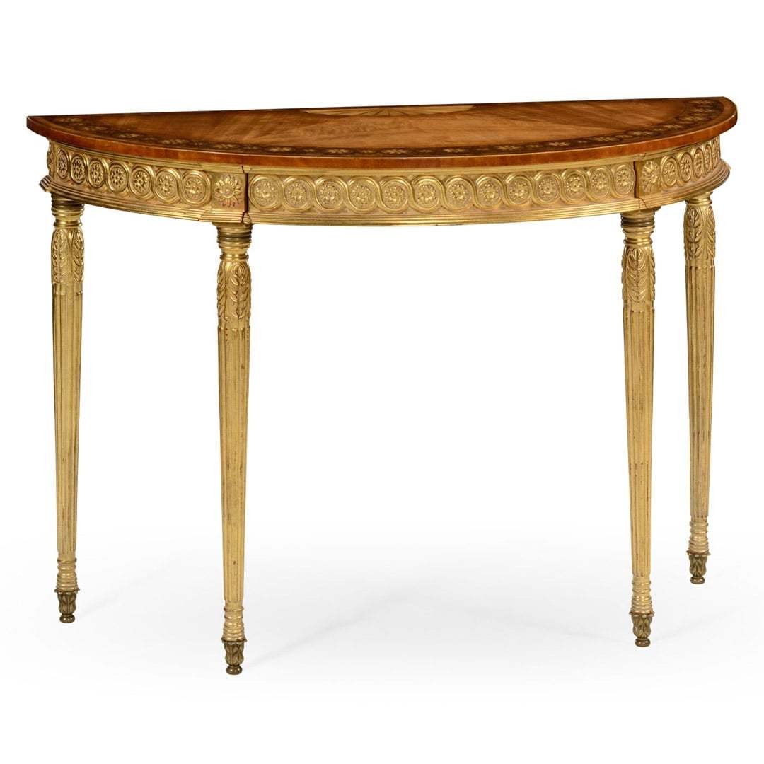 Консоль Gilded demilune